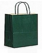 Colour Tone on White Shopping Bags - Forest Green
